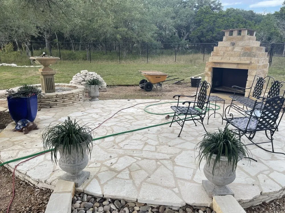 Custom landscape design in New Braunfels, TX by Passiflora Landscapes
