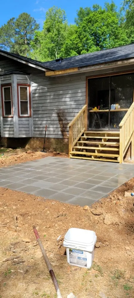 Professional yard maintenance with custom design in Angier, NC by Patino landscaping