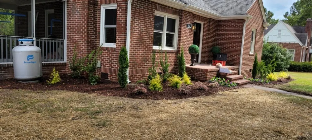 Custom garden landscaping for year-round maintenance across Angier, NC - Patino landscaping