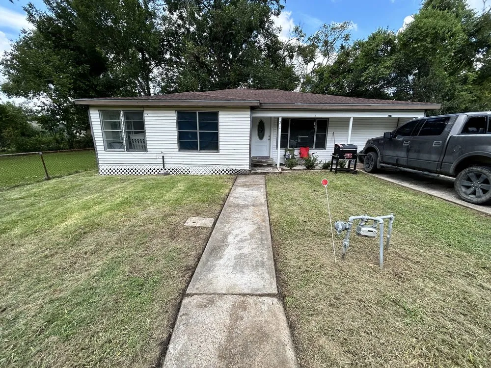 Custom landscape design with custom design in Crosby, TX by Patio King Landscaping Service