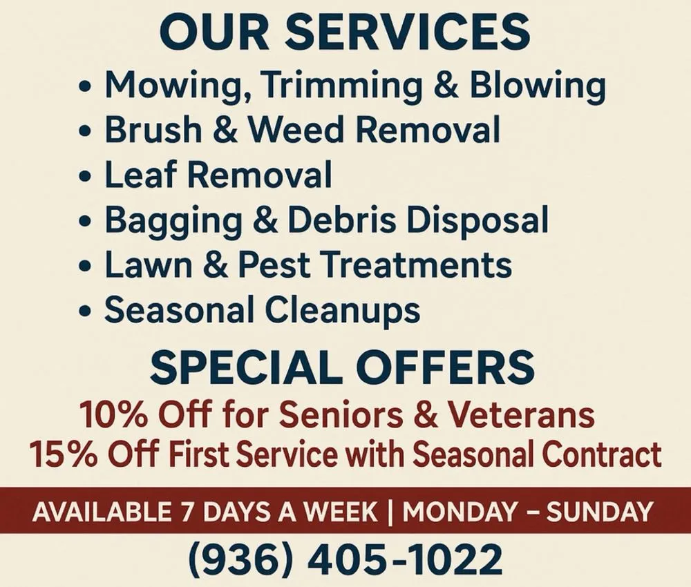 Custom yard cleanup service for year-round maintenance across Willis, TX - Patriot Blades Lawn