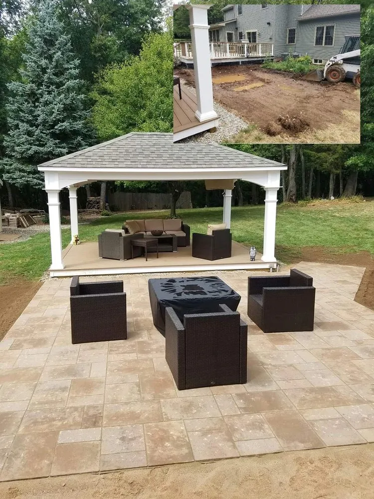 Custom garden landscaping with custom design across West Springfield, MA - Patriot Landscape, Design, & Construction