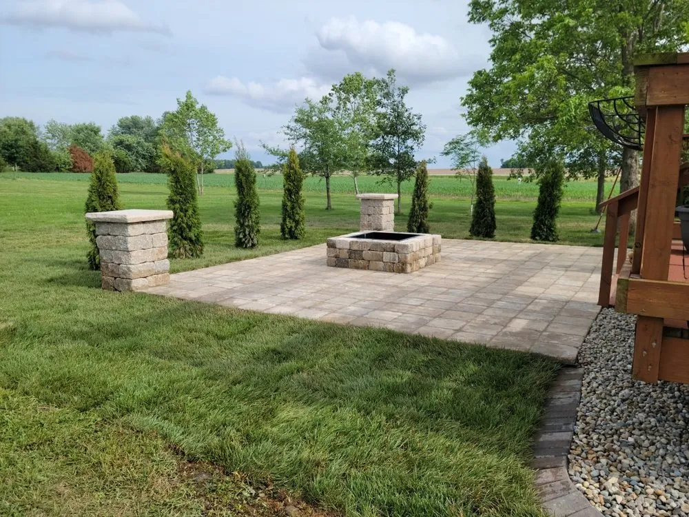 Professional landscape installation with custom design in Marine, IL by Patriot Landscape