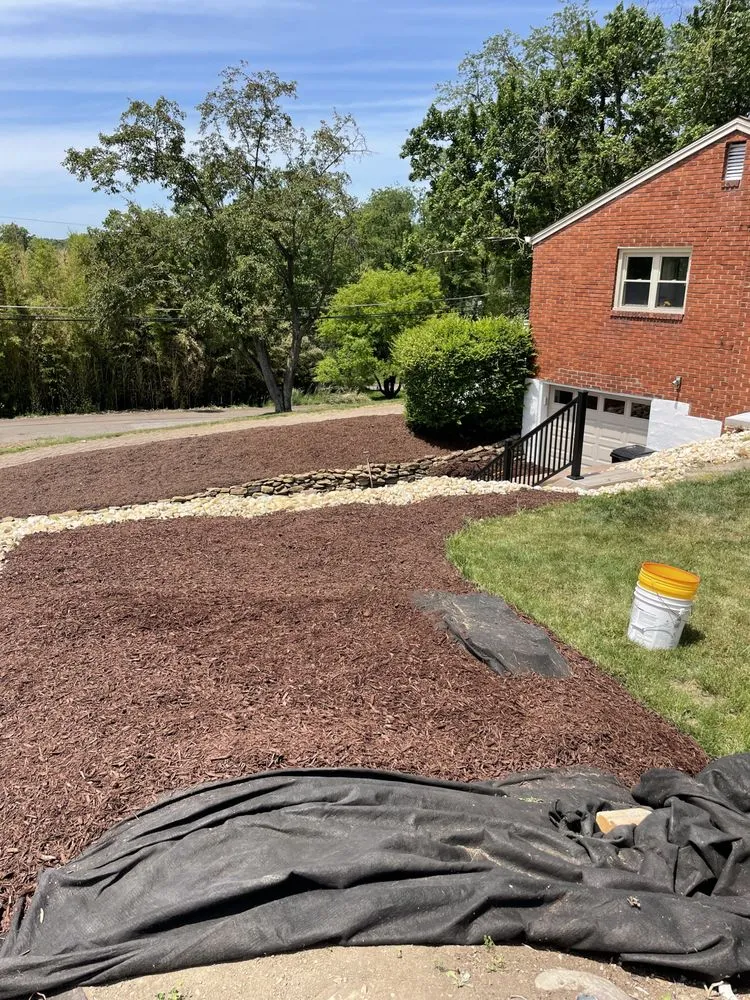 Local landscape installation in Bethel Park, PA by Patriot Landscaping