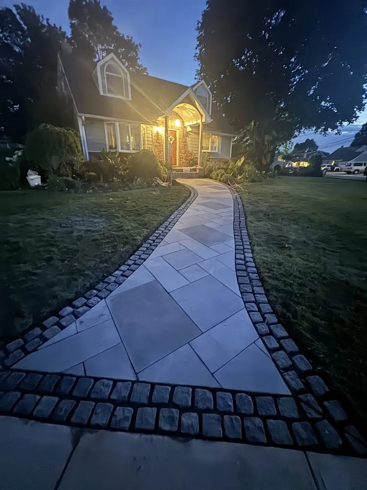 Top-rated landscape design for year-round maintenance in Farmingdale, NY by Patron Masonry