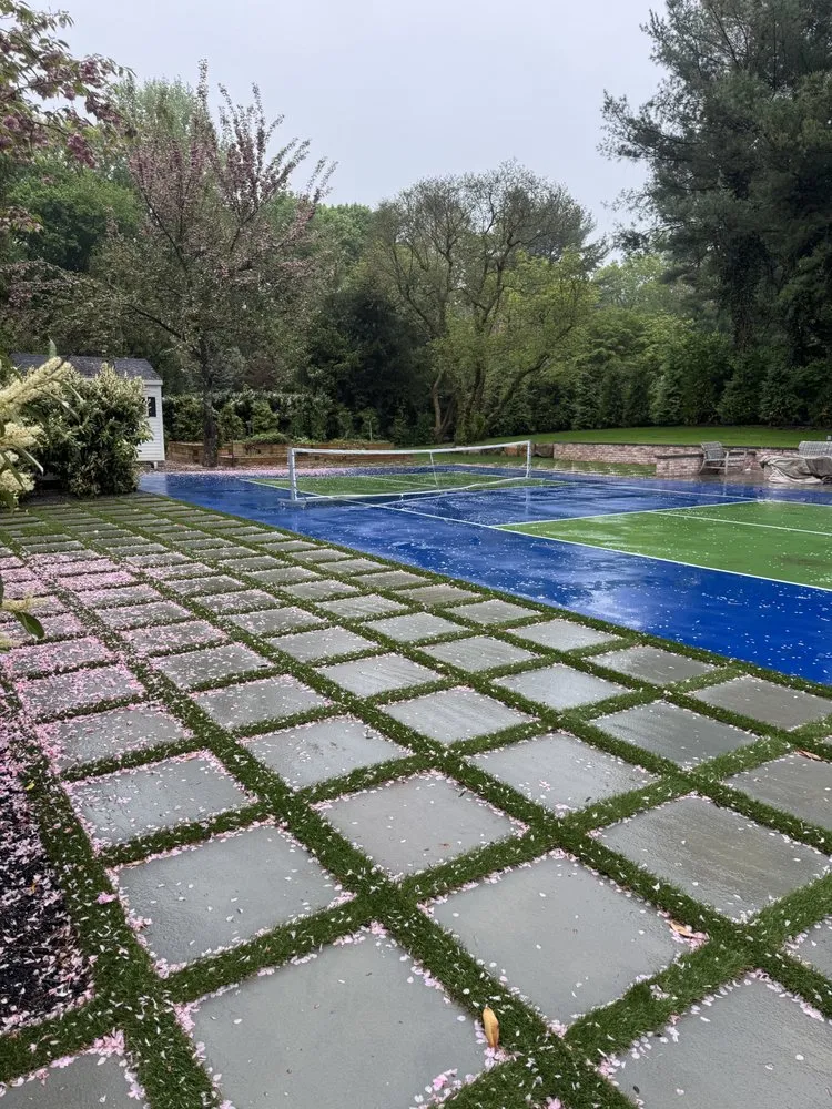 Top-rated landscape installation for homes in Farmingdale, NY by Patron Masonry