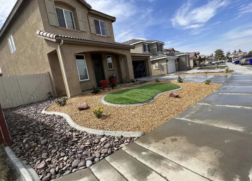 Custom yard maintenance for beautiful yards in Lancaster, CA by Patty's landscaping