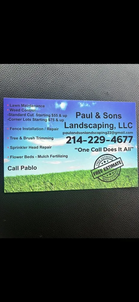 Professional garden landscaping for outdoor upgrades in Cedar Hill, TX by Paul & Sons Landscaping
