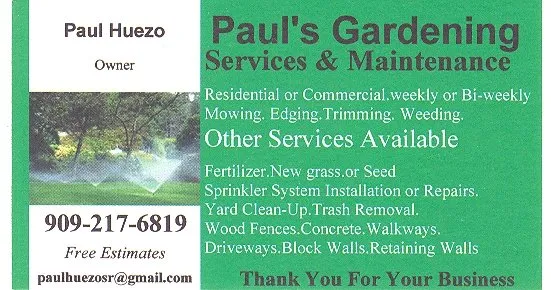 Paul’s Gardening Services & Maintenance Logo