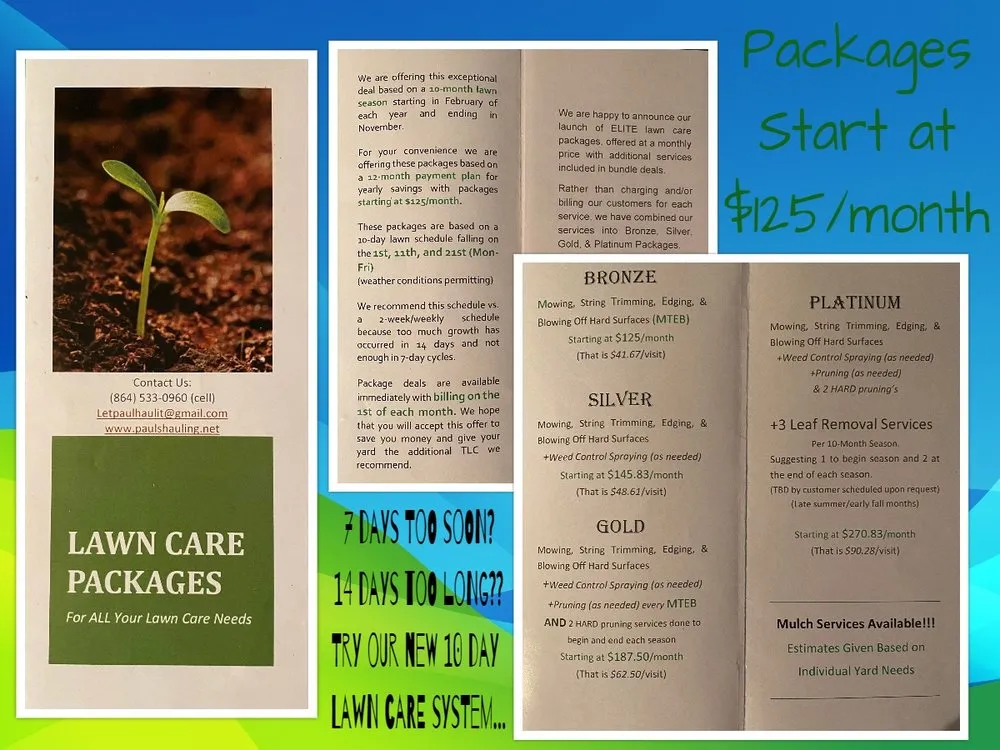 Affordable residential landscaping in Seneca, SC - Paul's Hauling & Lawn Care