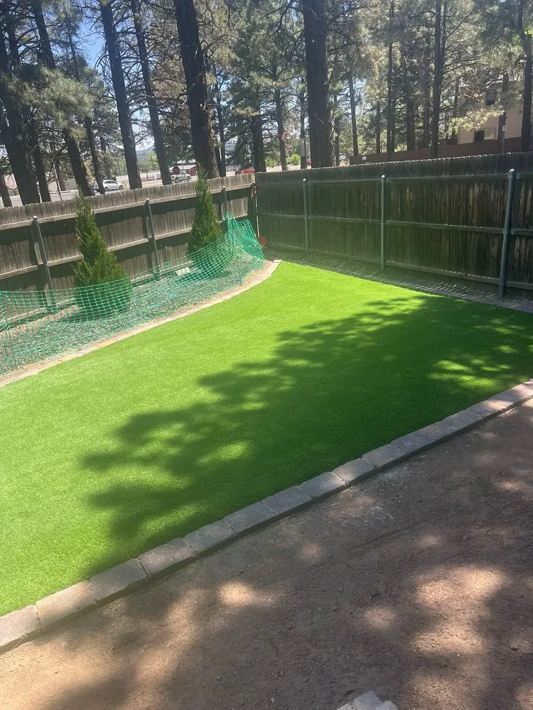 Custom yard maintenance with custom design in Flagstaff, AZ by Pauls Landscaping And Masonry