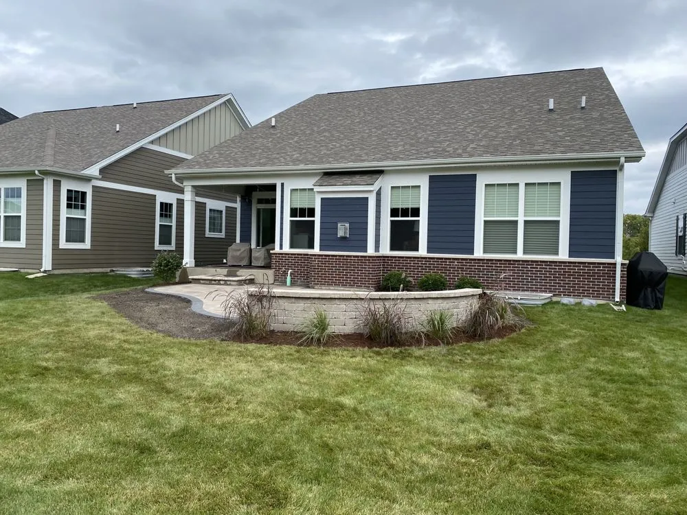 Custom landscape design with custom design in Des Plaines, IL by Pavestone Brick Paving