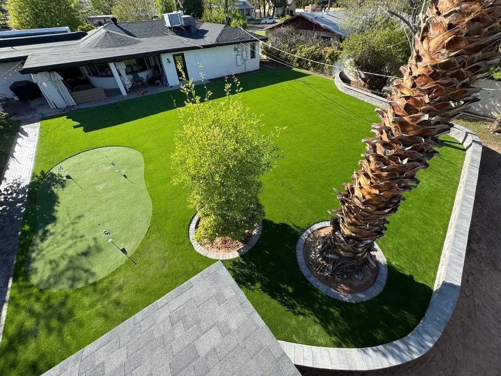 Custom landscape installation for beautiful yards in Mesa, AZ by Paving The Future