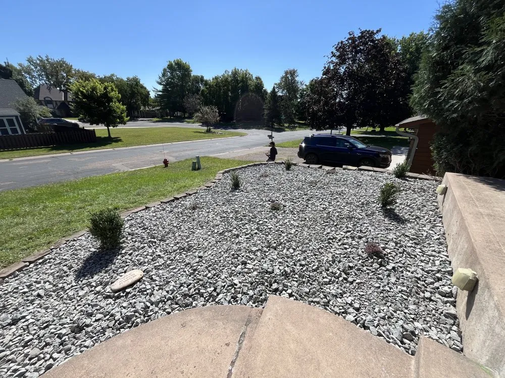 Custom landscape installation in Maplewood, MN by P&C Landscaping