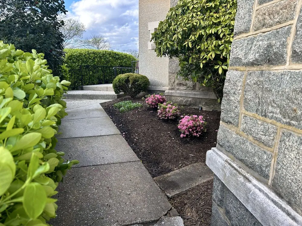 Custom landscape installation in Ellicott City, MD - Peace of Mind Gardens