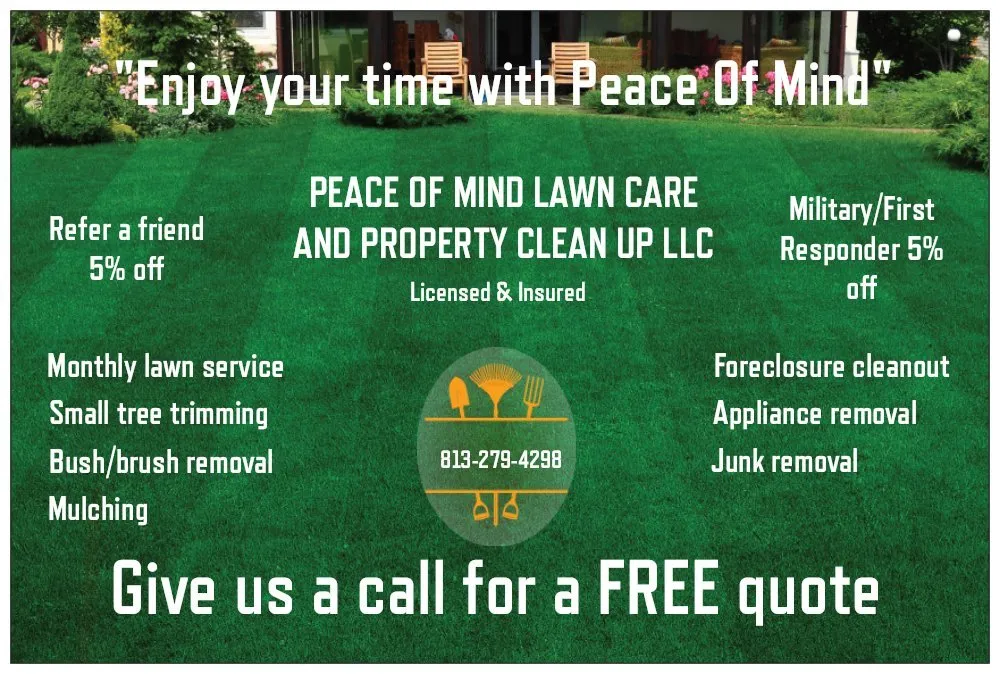 Trusted residential landscaping in Lakeland, FL - Peace of Mind Lawn Care and Property Cleanup