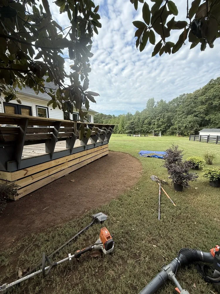 Custom landscape installation in Griffin, GA by Peak Landscape Company