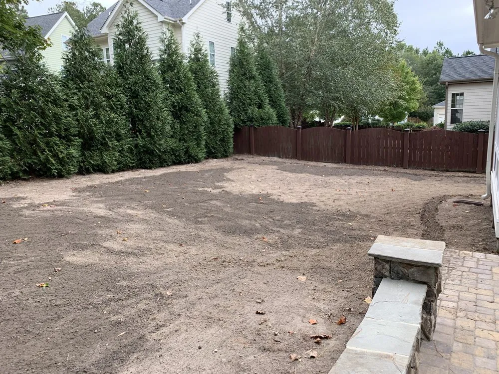 Professional yard cleanup service for homes in Holly Springs, NC by Peak Sodding