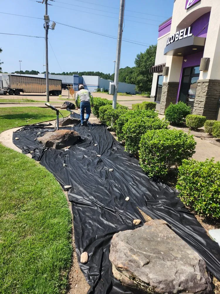 Professional landscape installation for outdoor upgrades in Magnolia, AR by Pecas Landscape & concrete