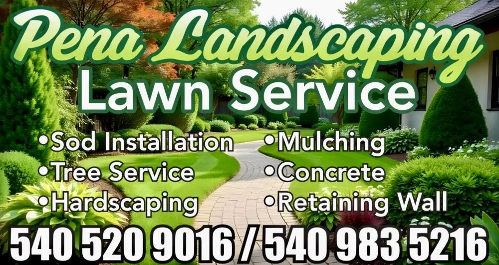 Professional landscape installation for beautiful yards in Roanoke, VA by Pena Landscaping