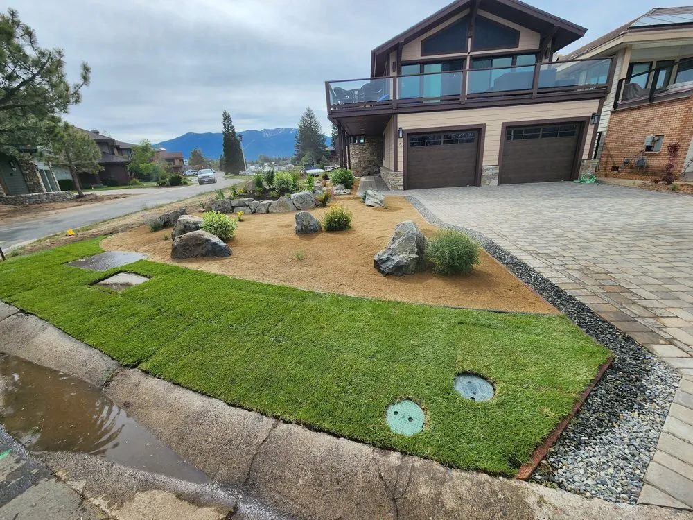 Reliable lawn mowing service with custom design in South Lake Tahoe, CA by Pena's Landscape Maintenance