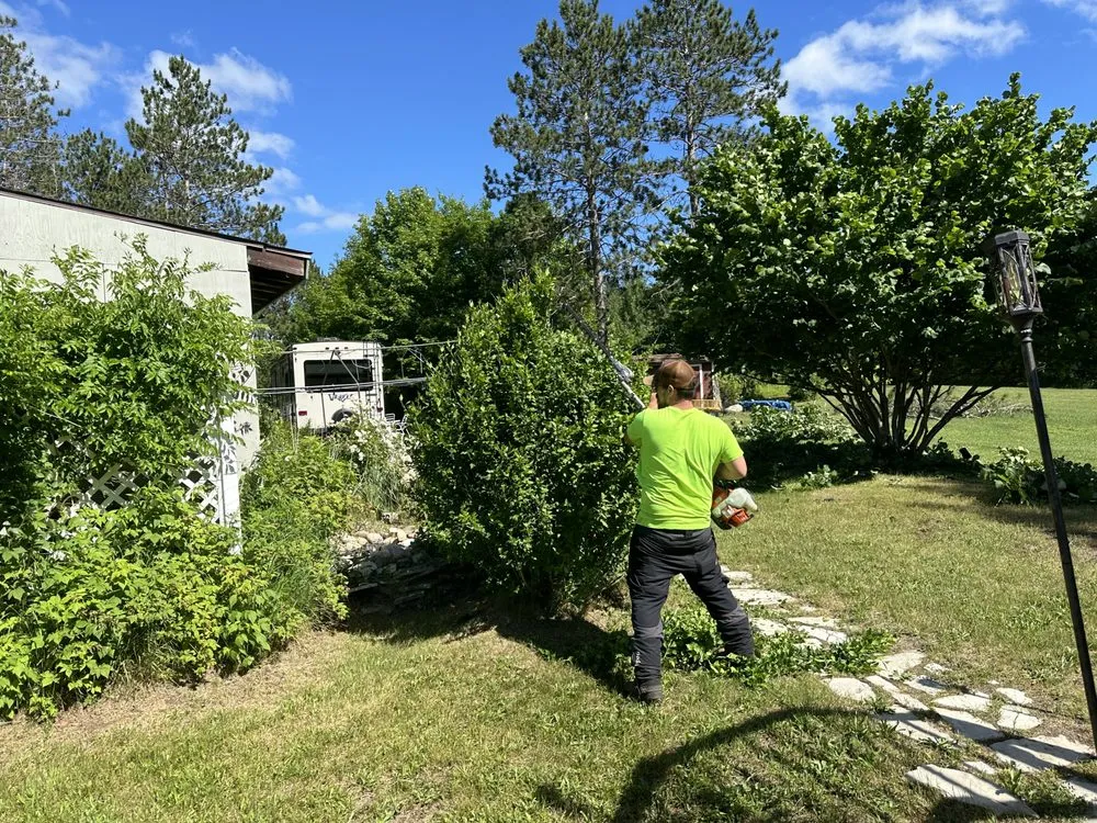 Custom residential landscaping with custom design in Kalkaska, MI by Peninsula Lawn Care Services