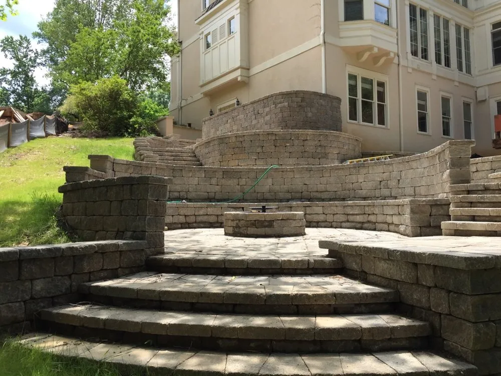 Professional outdoor landscaping with custom design in Marietta, GA by Penny Lawns