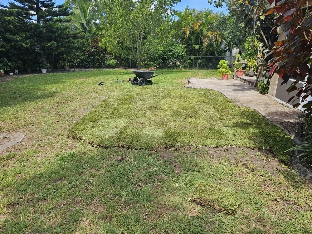 Professional landscape installation in Port St. Lucie, FL by Penny's Property Services