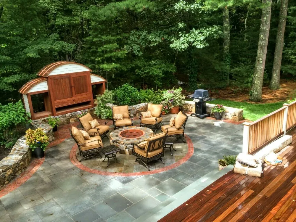 Professional garden landscaping for residential properties in Medway, MA by Perennial Connection