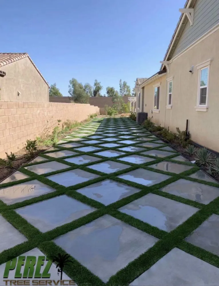 Affordable landscape installation in Rialto, CA by Perez 3