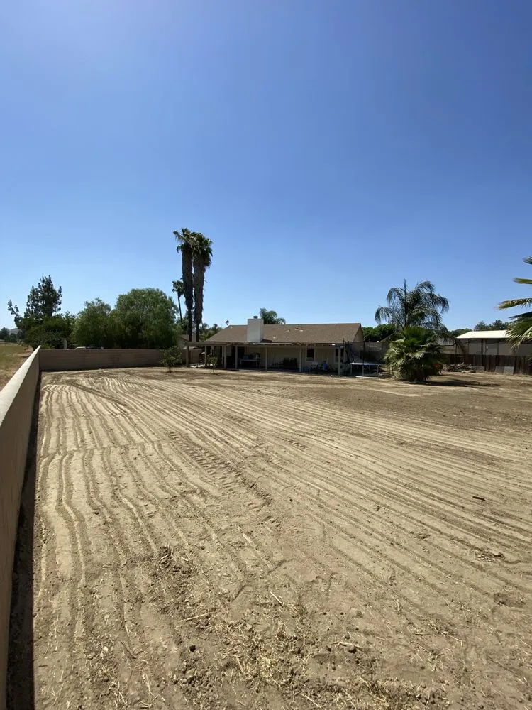 Affordable outdoor landscaping in Romoland, CA by Perez bobcat services