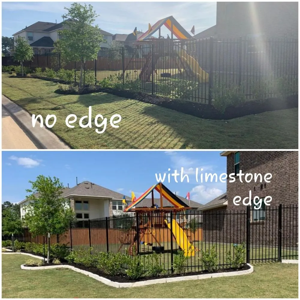 Affordable garden landscaping in Houston, TX by Perez Family Lawn Service