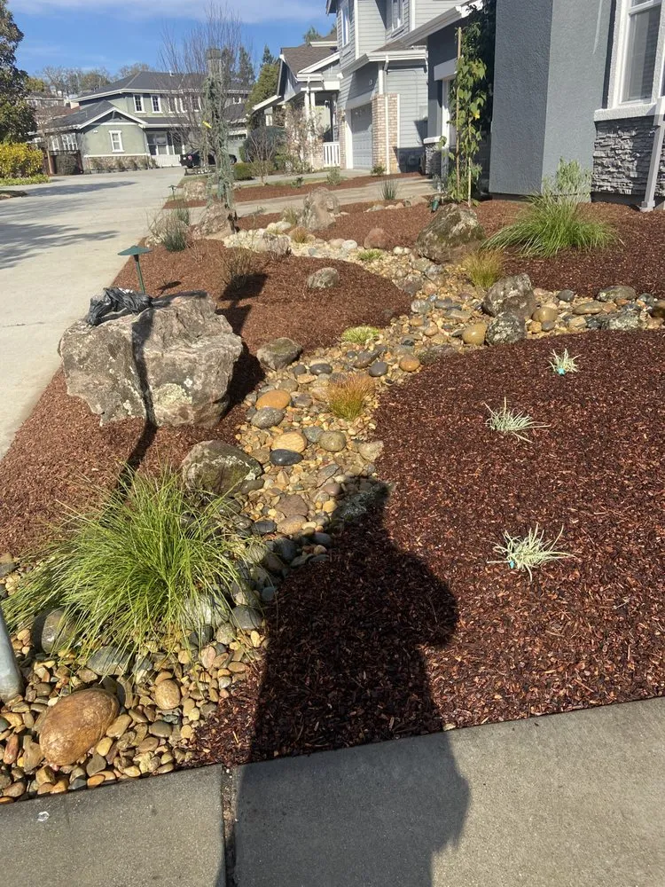 Custom garden landscaping for outdoor upgrades in Santa Rosa, CA by Perez General Jobs Landscaping