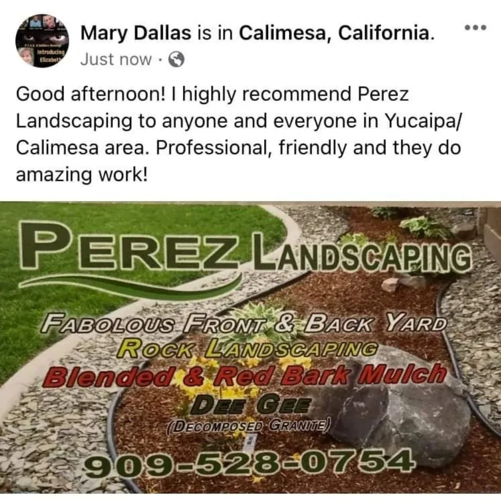 Trusted landscape installation near you across Mentone, CA - Perez Landscaping and Lawn Maintenance