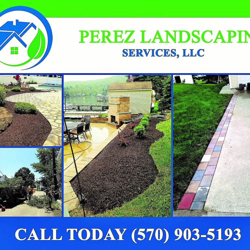 Custom outdoor landscaping in Old Forge, PA by Perez Landscaping services