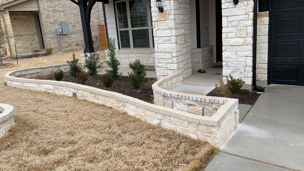 Professional garden landscaping in Austin, TX by Perez Masonry