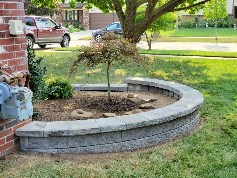 Custom garden landscaping in Westland, MI by Perez Solutions