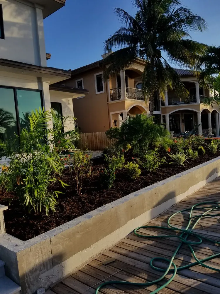 Custom landscape installation in Oakland Park, FL by Perfect Lawns and Gardens