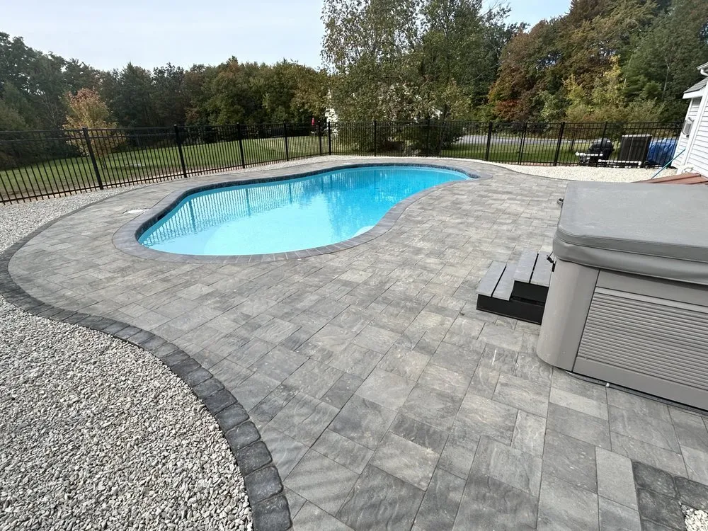 Local landscape installation with custom design across Concord, NH - Perfect North Hardscapes