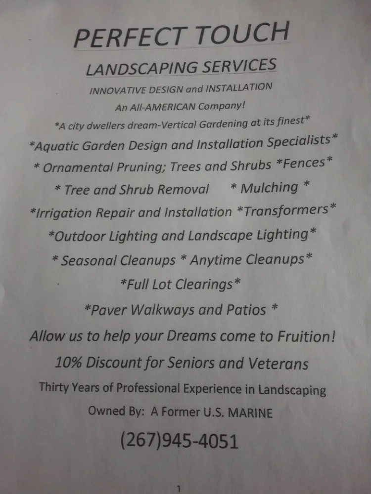 Trusted residential landscaping in Philadelphia, PA - Perfect Touch Landscaping