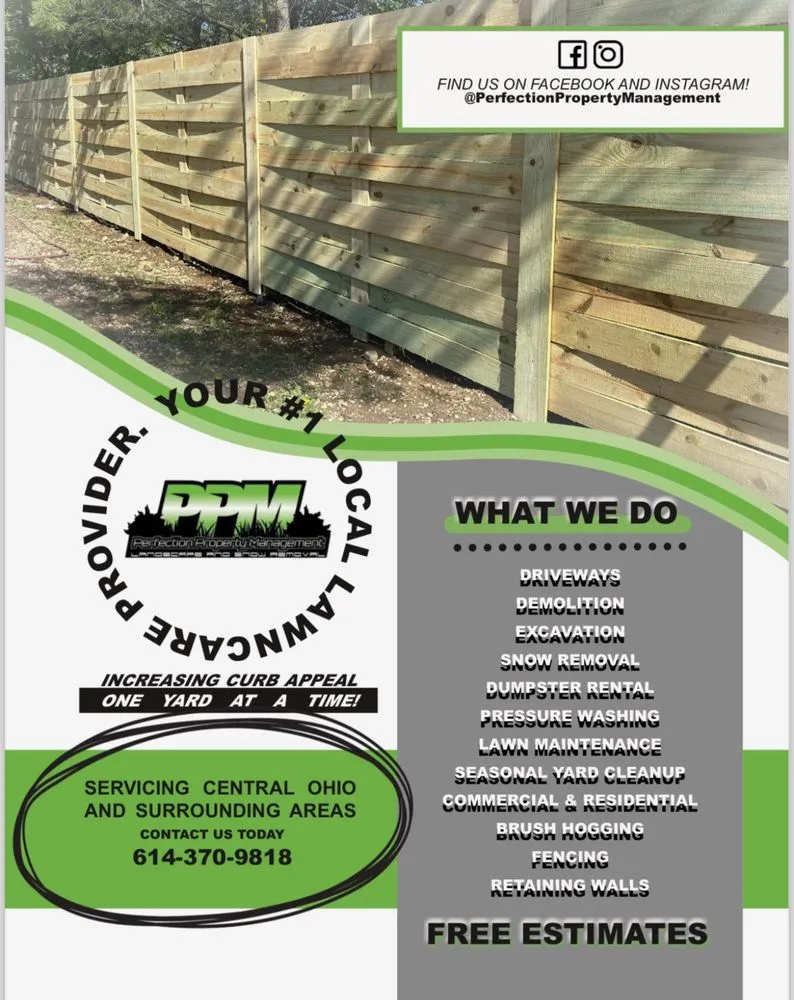 Expert lawn mowing service for outdoor upgrades in Johnstown, OH by Perfection Property Management