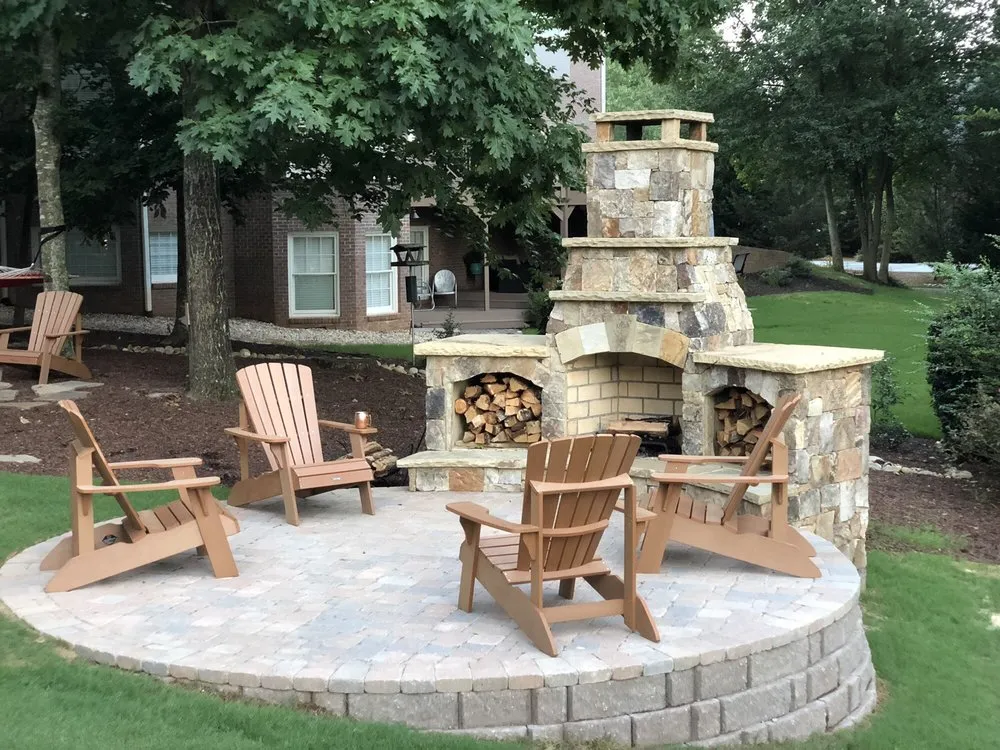 Professional garden landscaping with custom design in Buford, GA by Perfekt Erth
