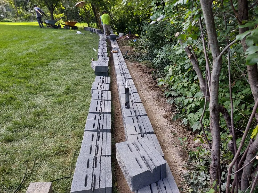 Custom lawn mowing service with custom design in Newbury, OH by Perna Landscaping