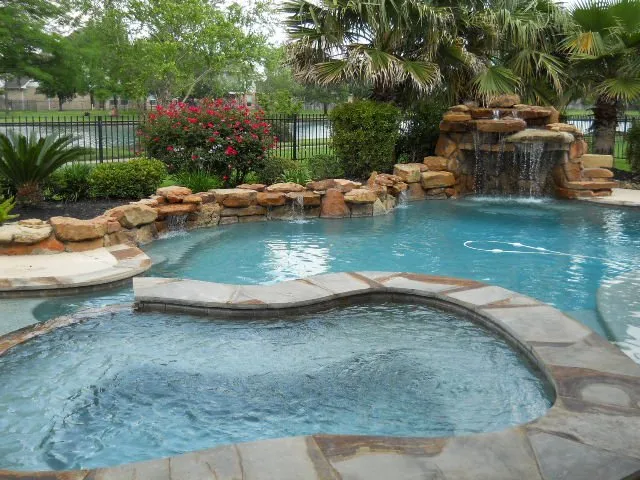 Professional landscape installation in Cypress, TX by Perry Pools & Spas