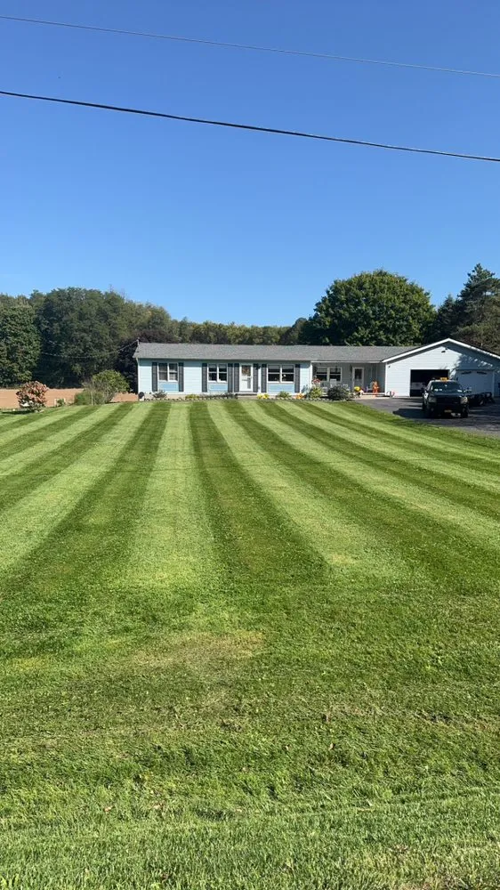 Custom outdoor landscaping for year-round maintenance in Newark, NY by Pete & Cameron's Snow & Ice Removal