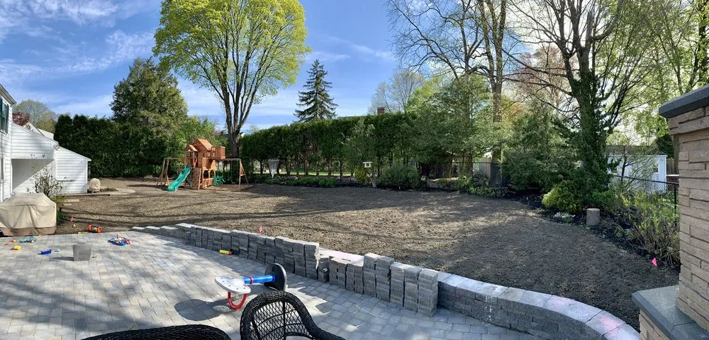 Affordable landscape installation in North Andover, MA by Peter Breen Bark Mulch