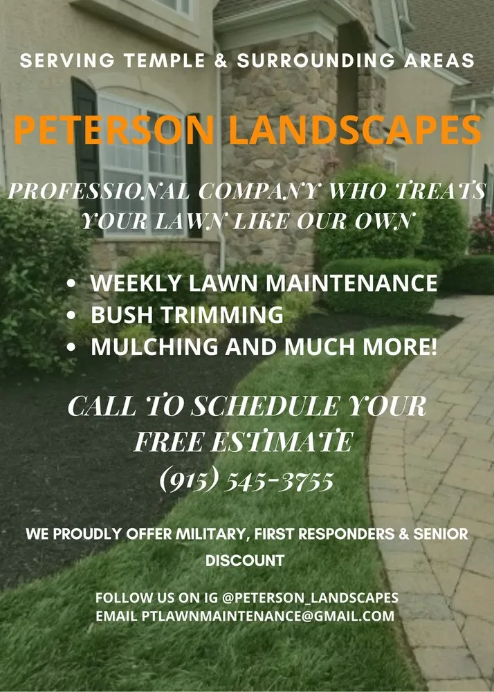 Professional garden landscaping for outdoor upgrades in Temple, TX by Peterson Landscapes