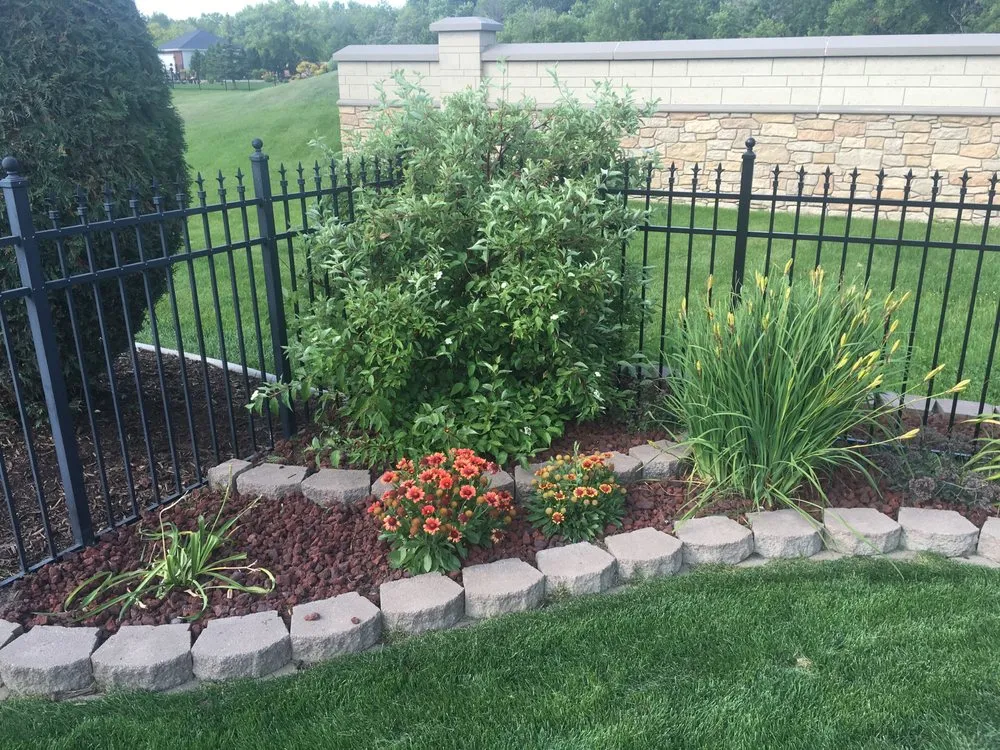 Professional yard cleanup service with custom design in West Fargo, ND by Peterson Services. LLC