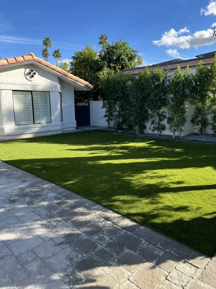 Professional lawn mowing service with custom design across Desert Hot Springs, CA - PG Landscape