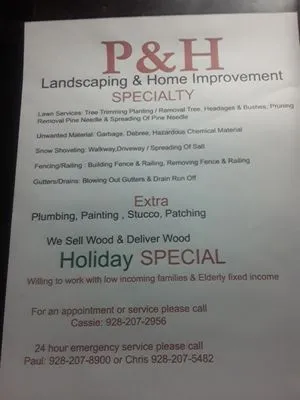 P&H Landscaping And Home Improvement Logo